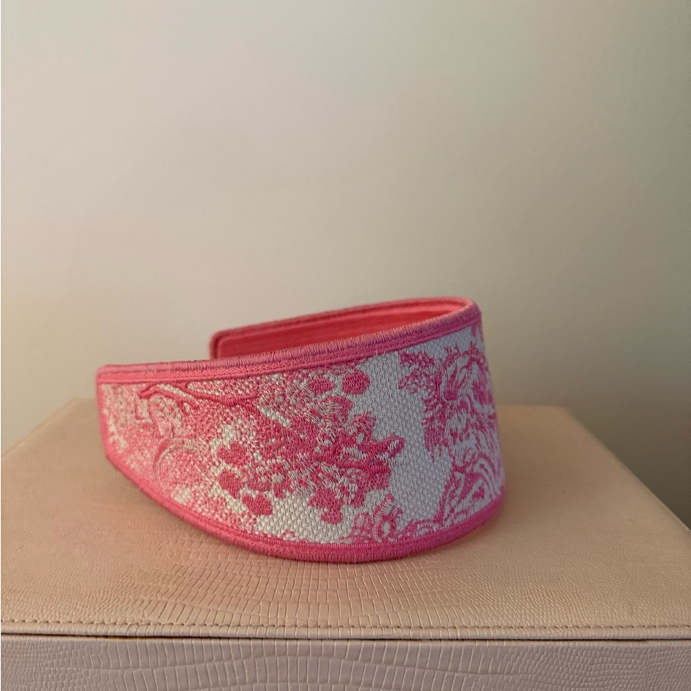 Dior Pink and White Floral Headband